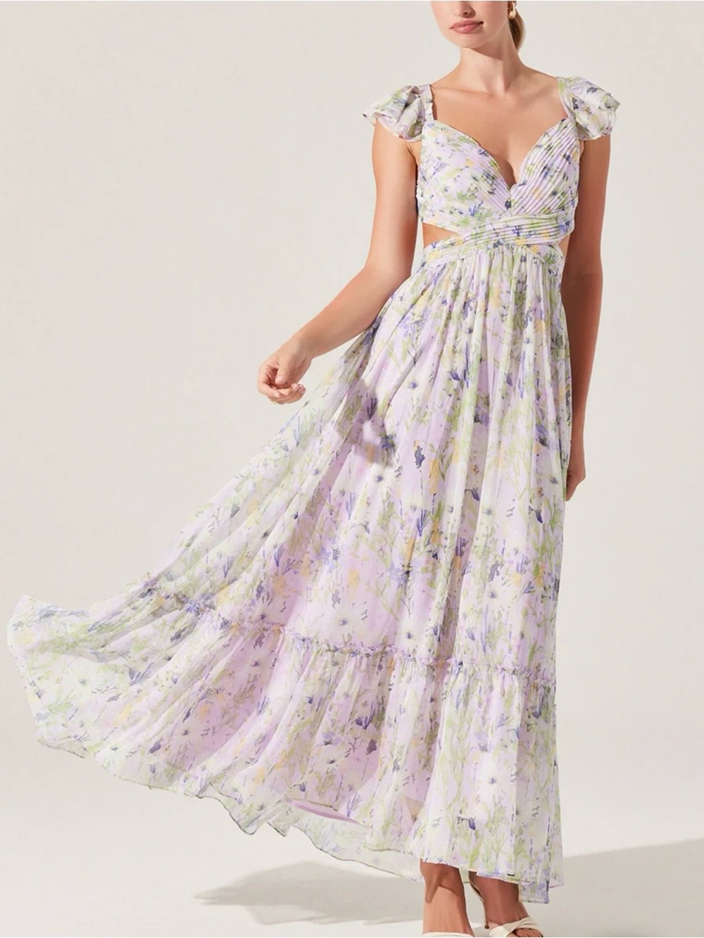 ASTR the Label Primrose Floral Strappy Back Maxi Dress
